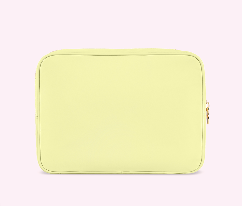 CLEAR FRONT LARGE POUCH - BANANA