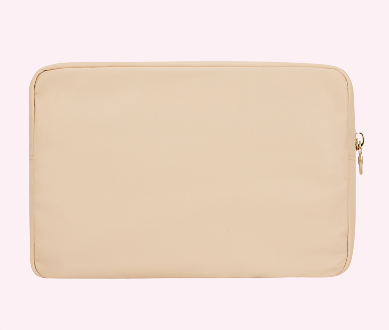 "TRAVEL" LARGE POUCH- SAND