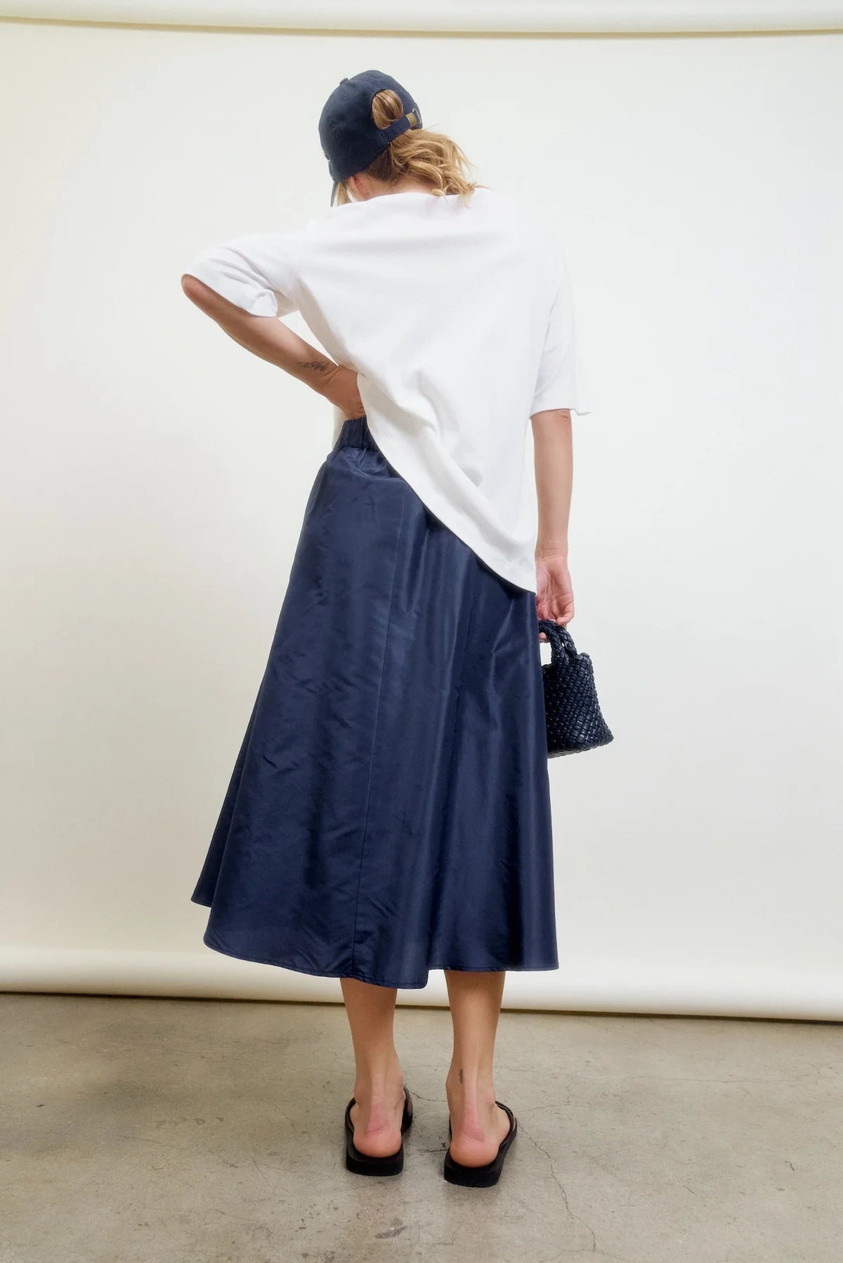 LE SKIRT TAFFETA BLUE