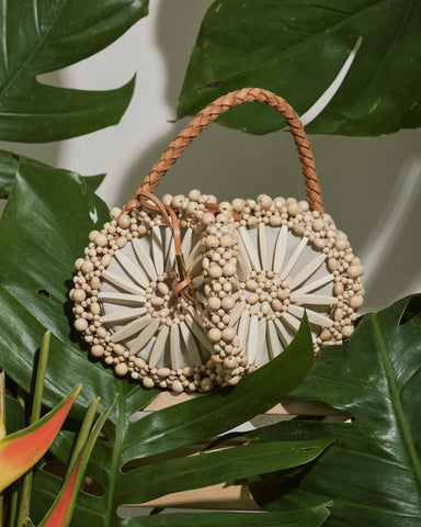 CALA WOOD HANDBAG- NATURAL