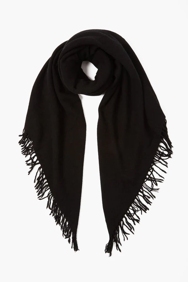 100% CASHMERE SCARF BLACK