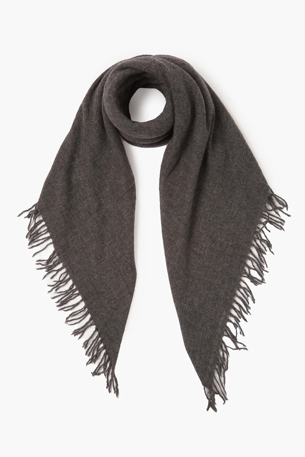 100% CASHMERE SCARF - CHARCOAL