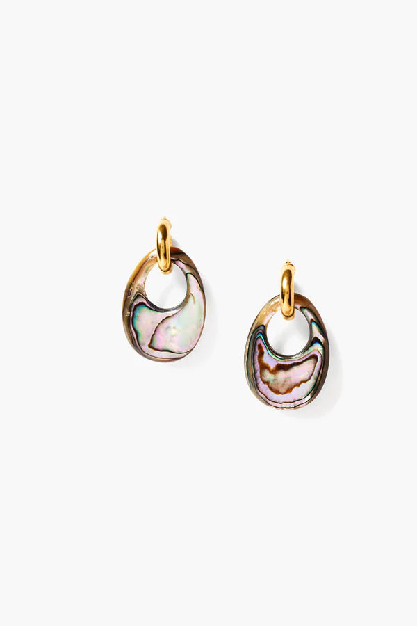 NORA HOOP EARRINGS ABALONE