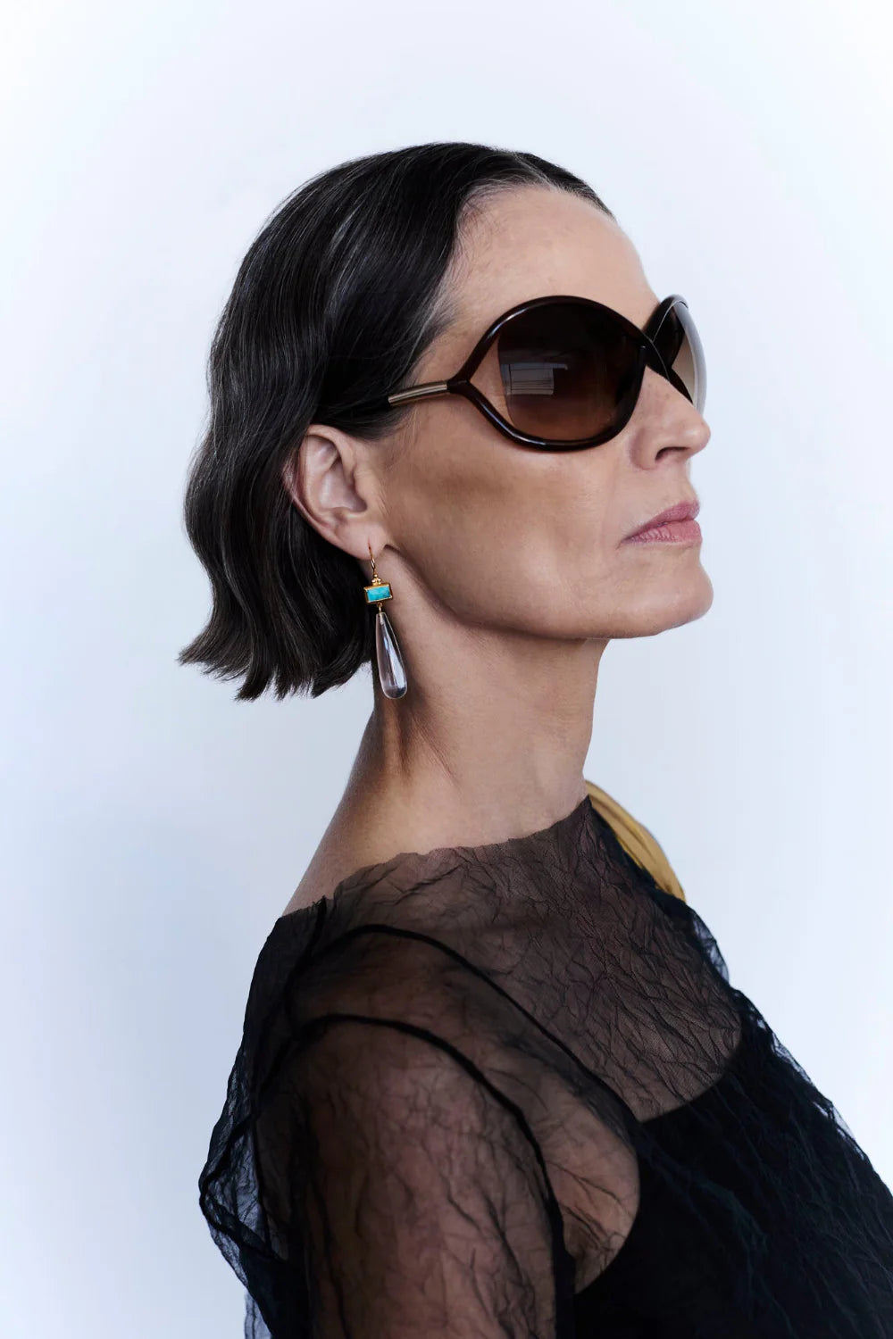 MESSINA EARRINGS CLEAR QUARTZ