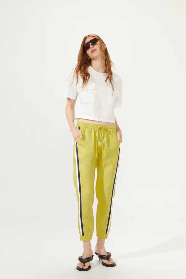 LEXUS LINEN JOGGER PANT - PISTACHIO