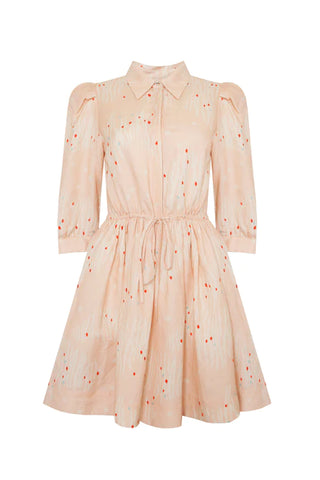 McCAULEY DRESS - ABSTRACT CORAL
