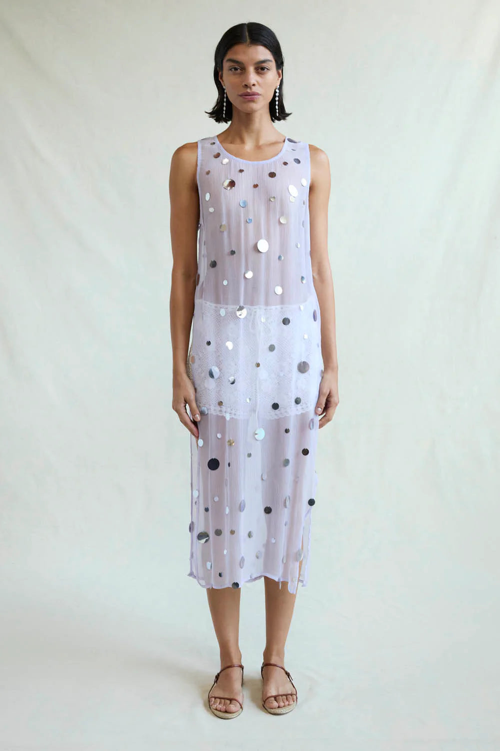 SERENA SEQUIN TUNIC - LILAC
