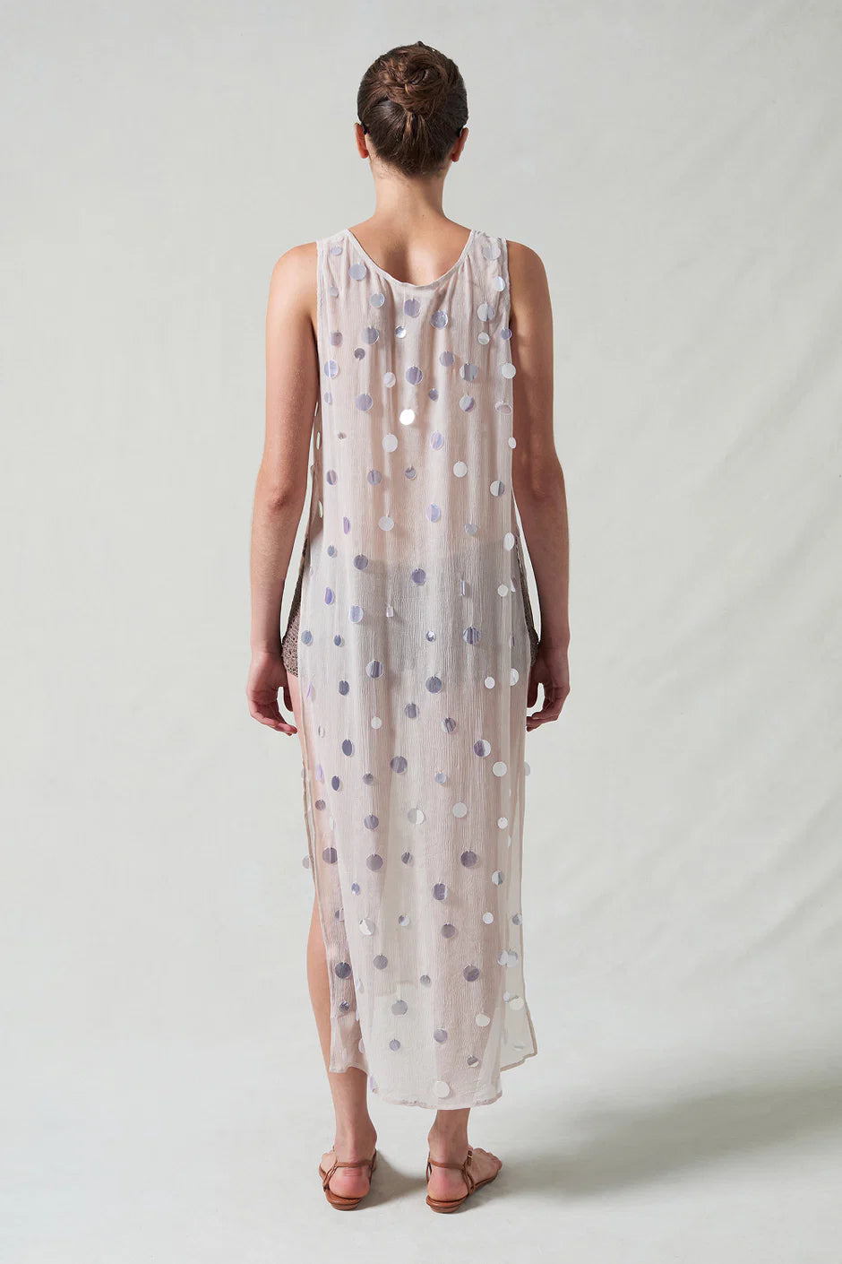 CHLOE SEQUIN TUNIC TAUPE
