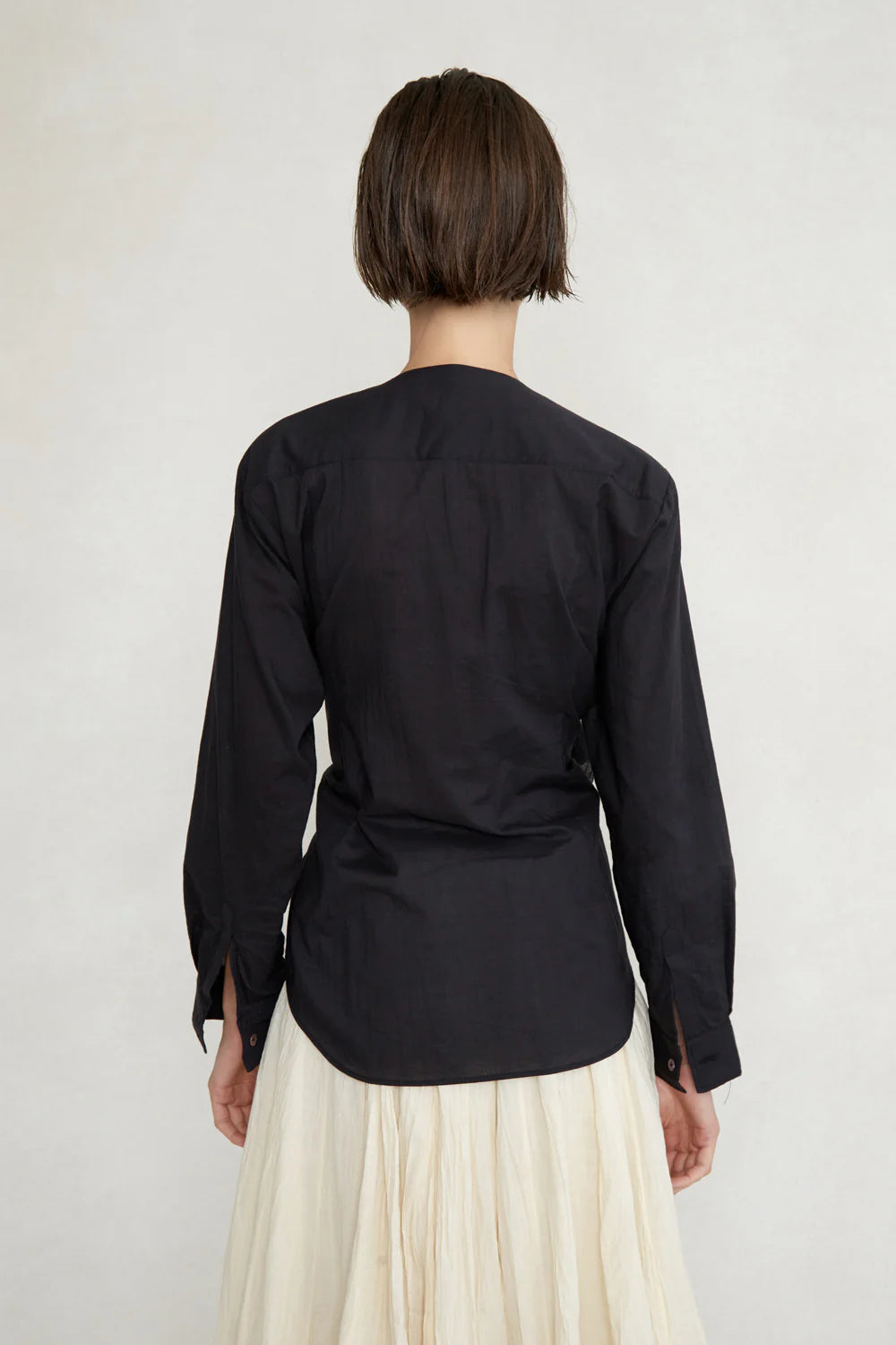 ELENA WRAP BLOUSE - CAVIAR