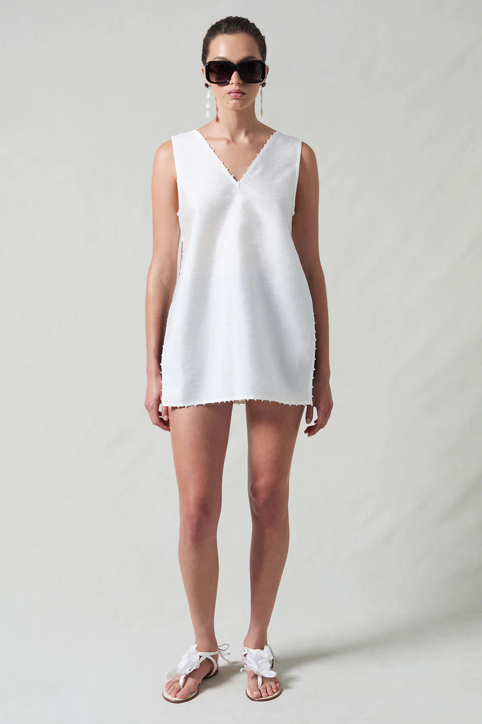 EXAGERATED DUPIONI TANK WHITE