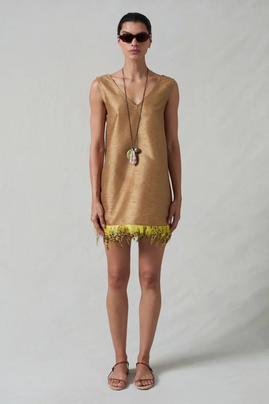 DUPION FEATHER TUNIC