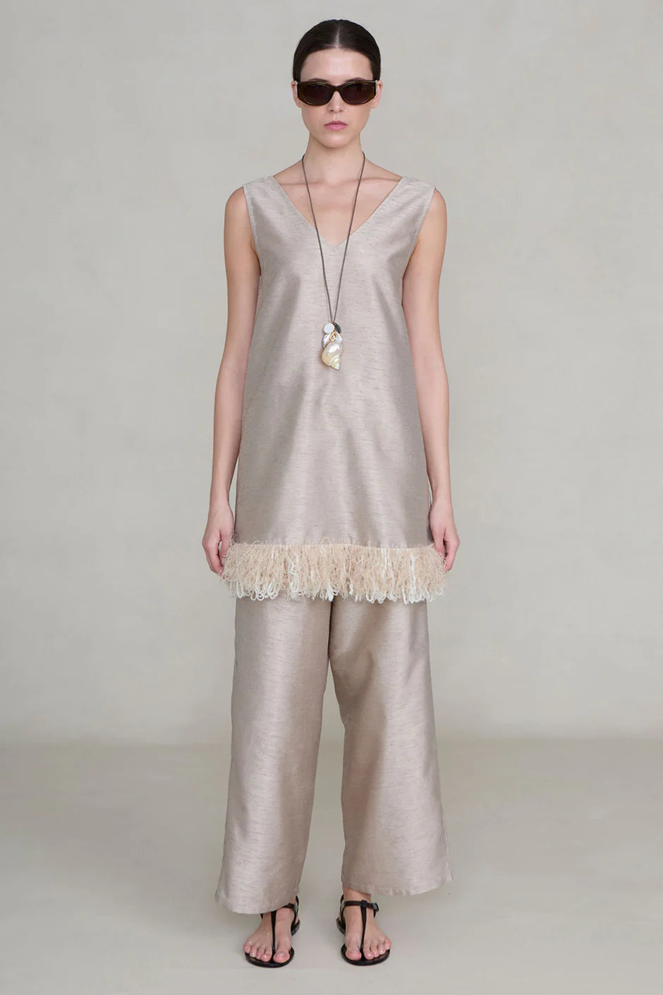 TANGLED YARN DUPIONI TUNIC