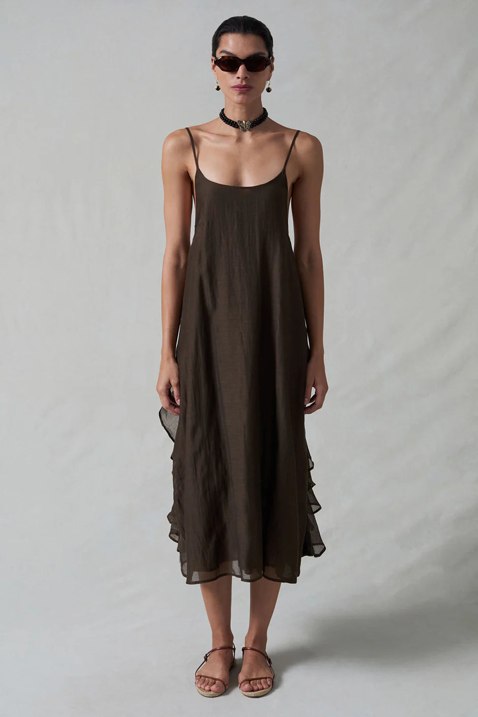 BUSTLE DRESS EARTH