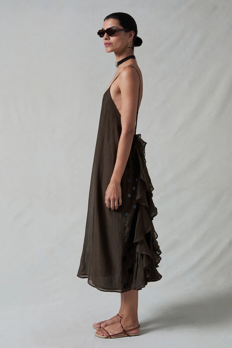 BUSTLE DRESS EARTH