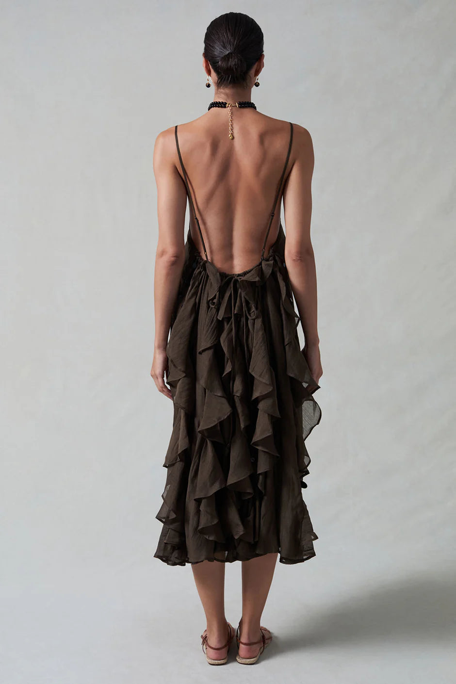 BUSTLE DRESS EARTH