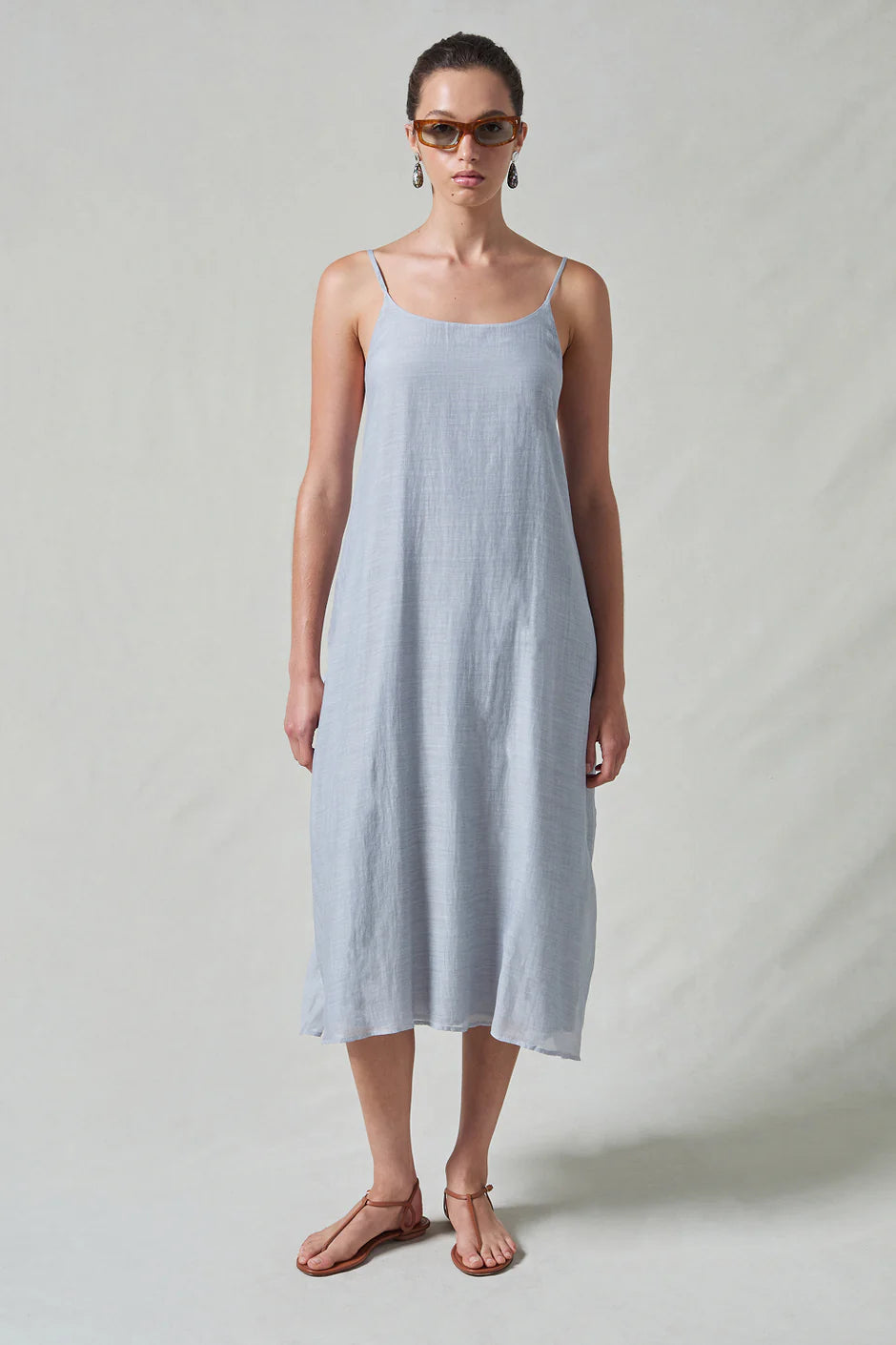 BUSTLE DRESS FOG