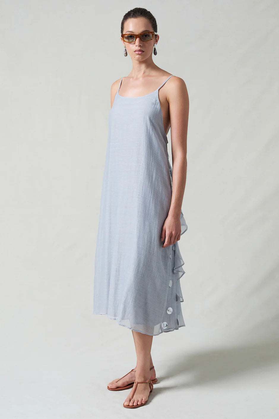 BUSTLE DRESS FOG