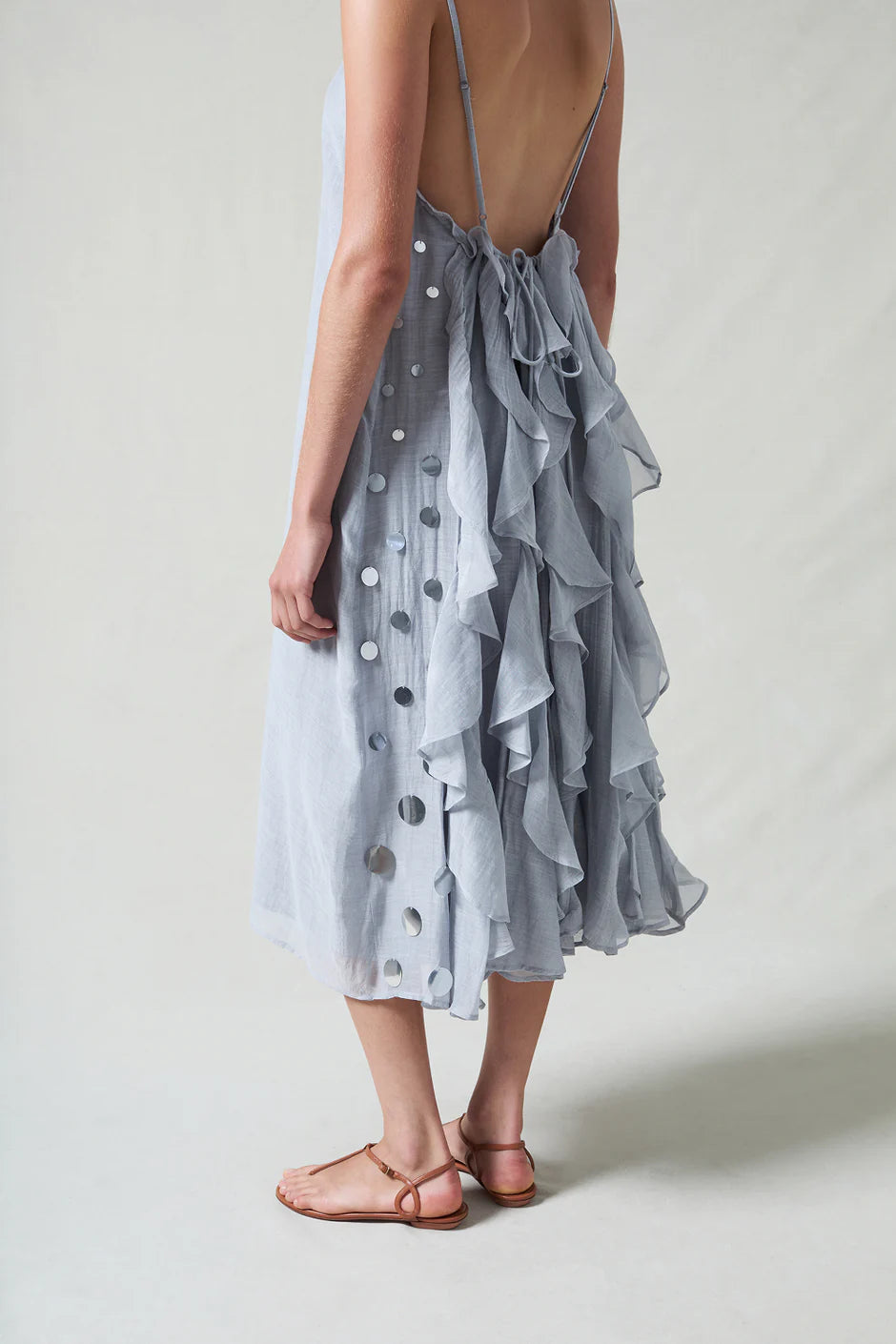 BUSTLE DRESS FOG