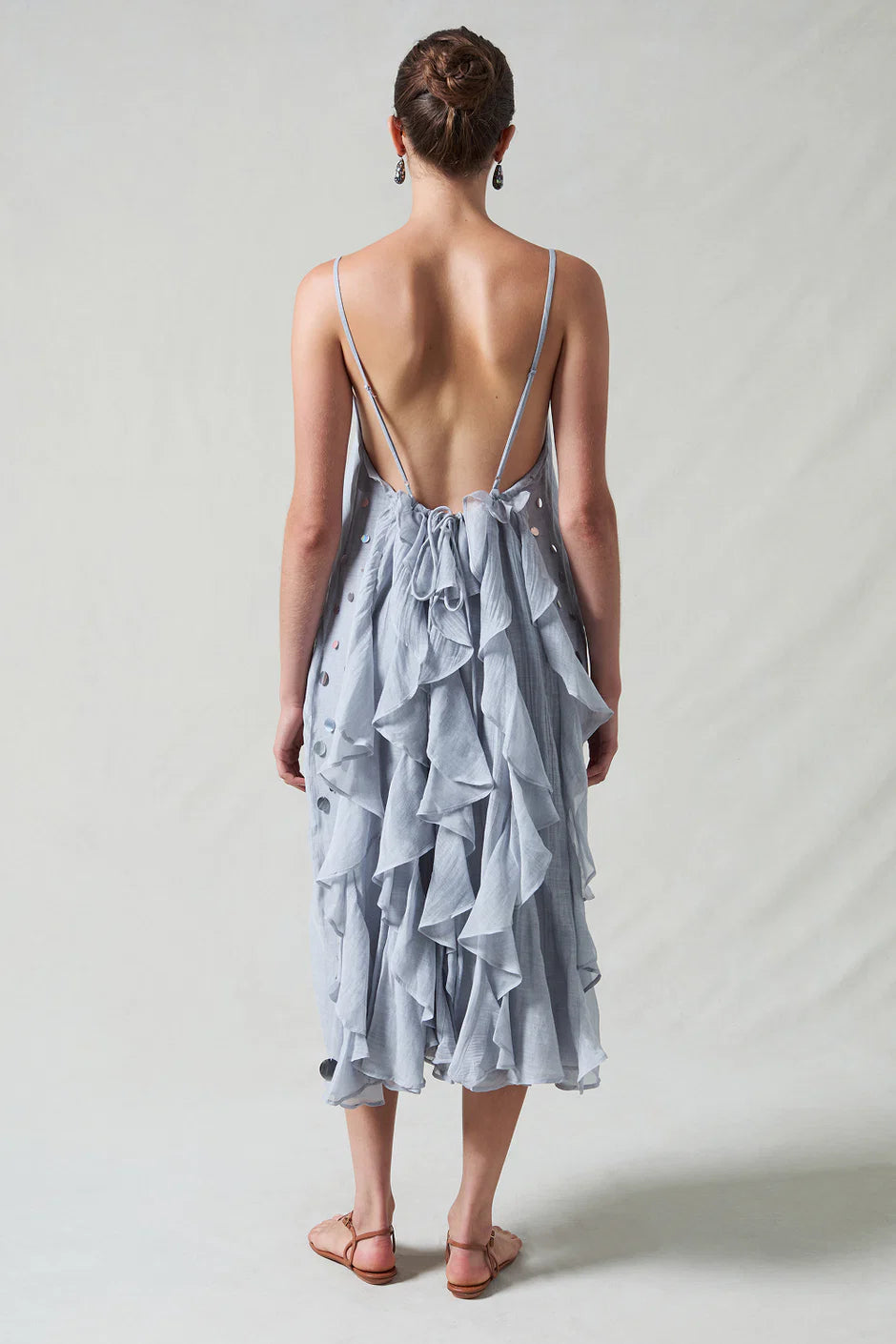 BUSTLE DRESS FOG