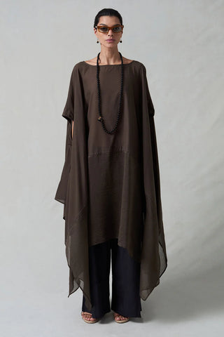 HIGH LOW COTTON SILK CAFTAN