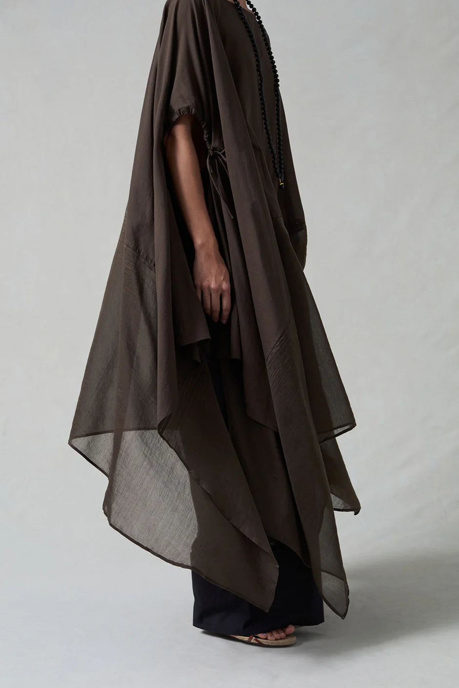 HIGH LOW COTTON SILK CAFTAN