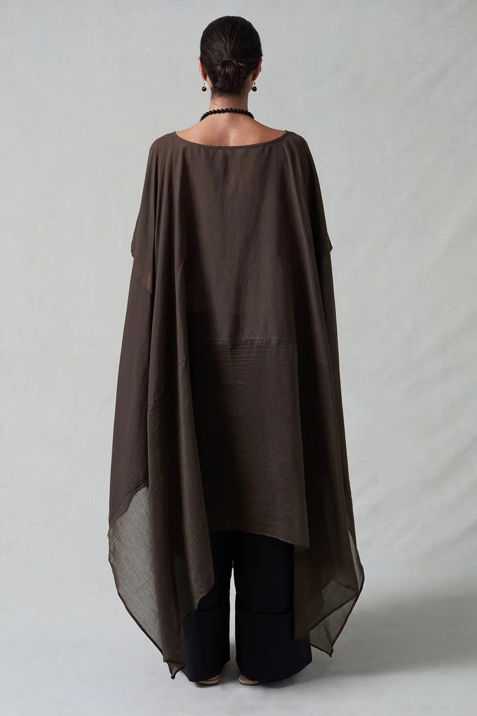HIGH LOW COTTON SILK CAFTAN