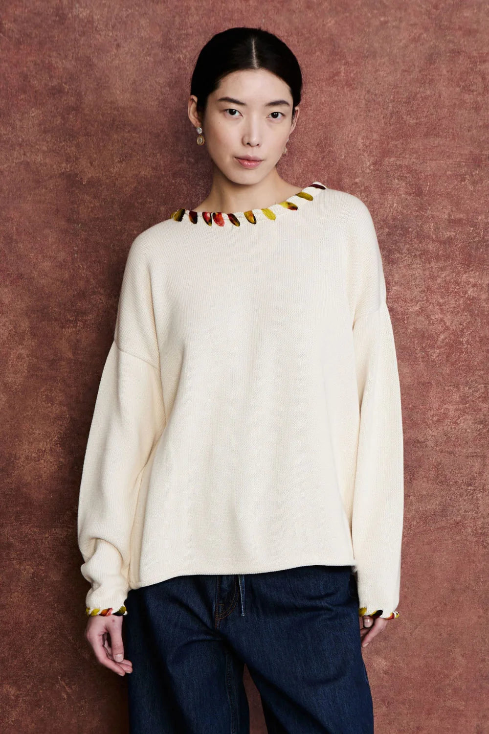 WHIPSTITCH SWEATER EGGSHELL