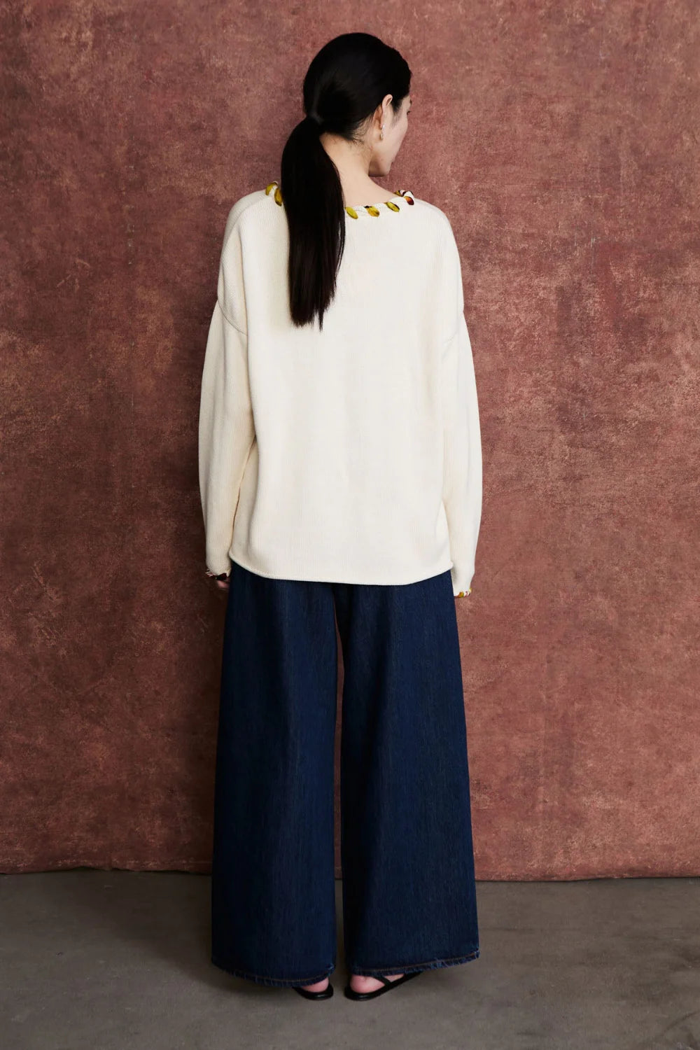 WHIPSTITCH SWEATER EGGSHELL