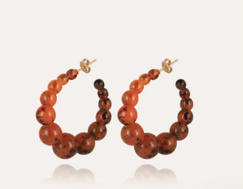 ANDY PETITE ACETATE HOOPS TORTOISE