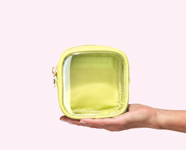 CLEAR FRONT MINI POUCH - BANANA