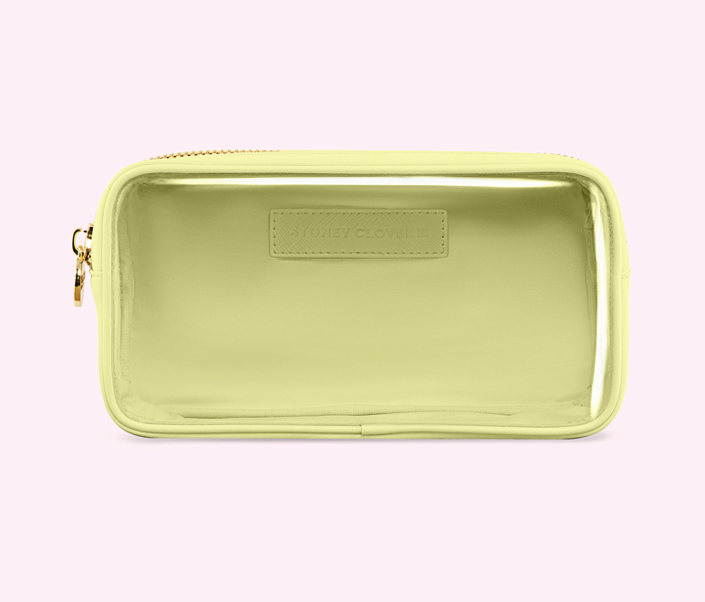 CLEAR FRONT SMALL POUCH - BANANA