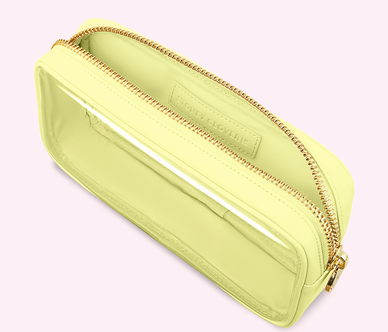 CLEAR FRONT SMALL POUCH - BANANA