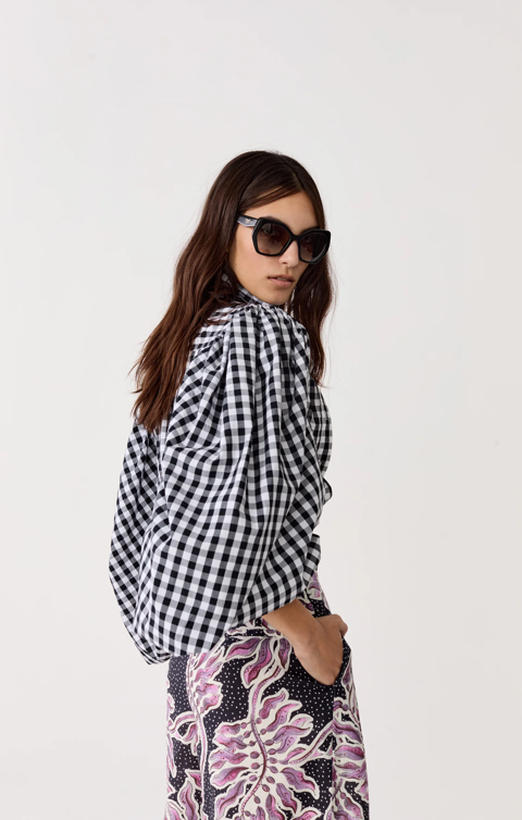 SAMBA POPLIN TOP - VICHY CHECKS