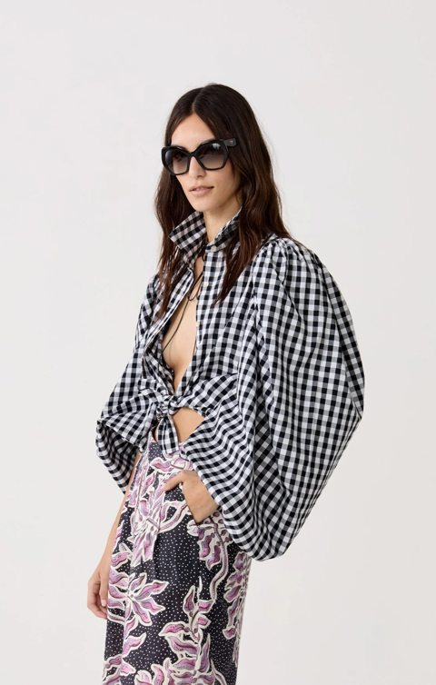 SAMBA POPLIN TOP - VICHY CHECKS