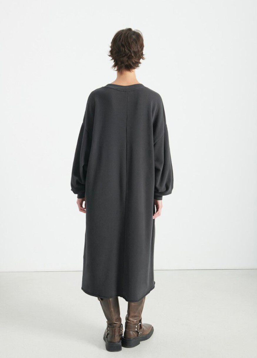 ATUBAY SWEATSHIRT DRESS - BLACK