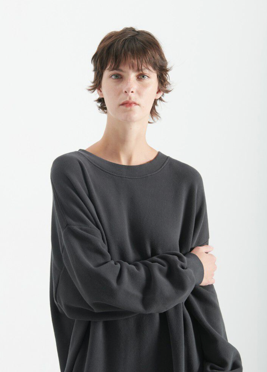 ATUBAY SWEATSHIRT DRESS - BLACK