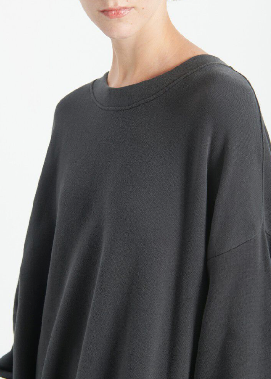 ATUBAY SWEATSHIRT DRESS - BLACK