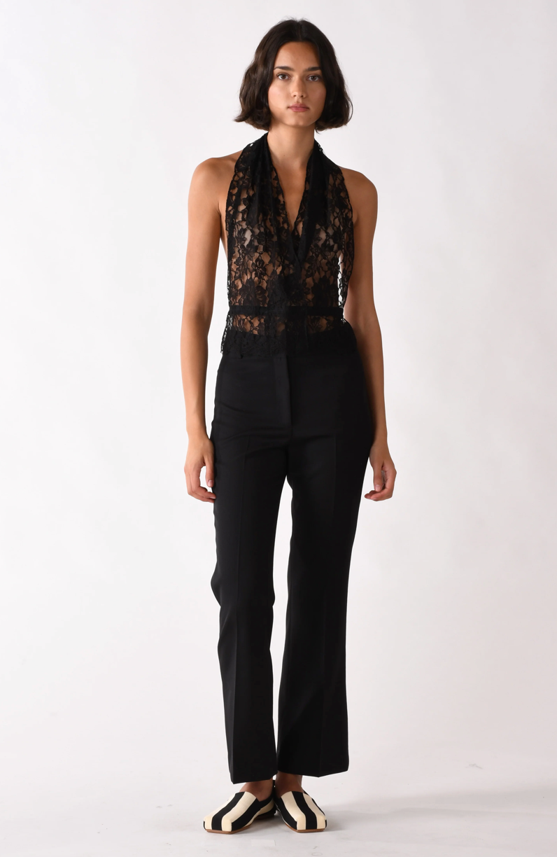 THE HALTER BLACK LACE