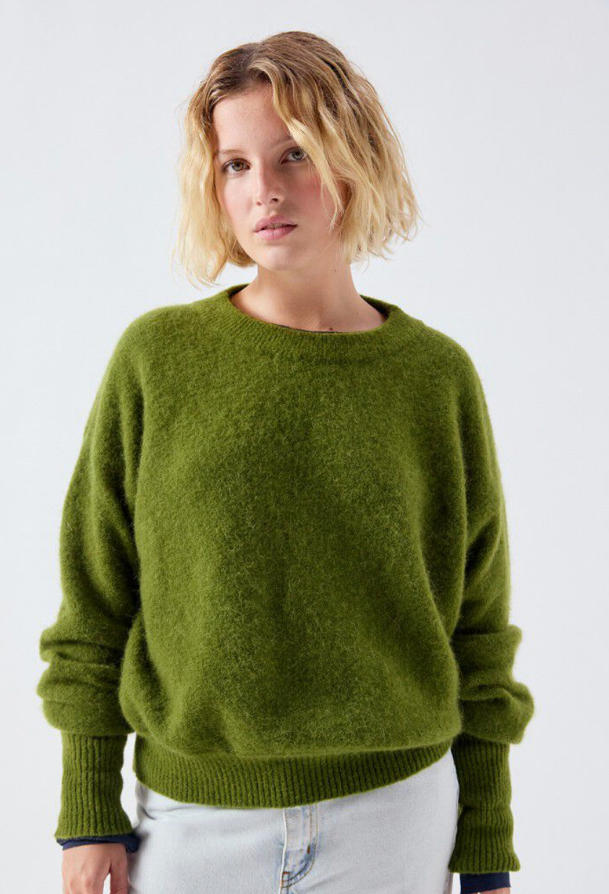 VITOW PULLOVER - PESTO MELANGE