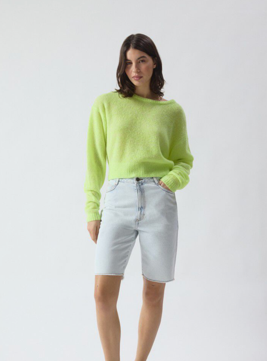 NUGGY JUMPER FLUO LEMON MELANGE