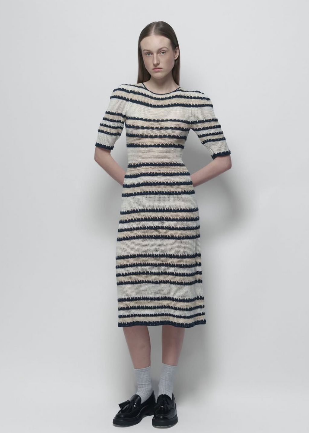 SULAY CROCHET DRESS - STRIPES