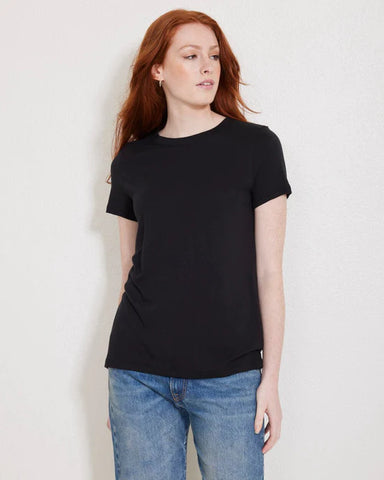 EMMA CREWNECK TEE- BLACK