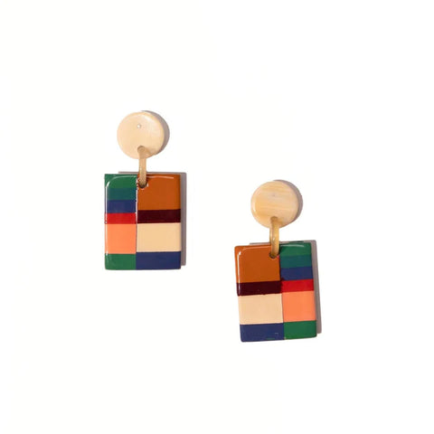 RANCHER BLOCK DROP EARRINGS