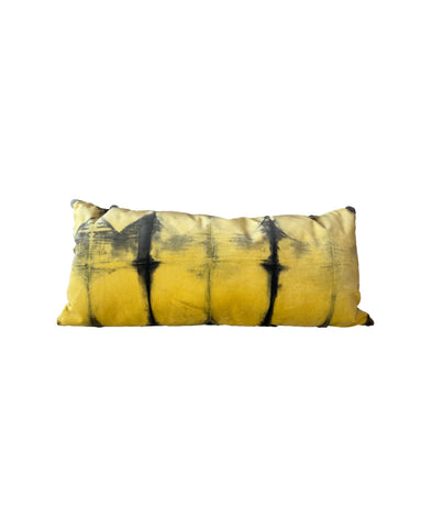 YELLOW TIE DYE VELVET PILLOWS