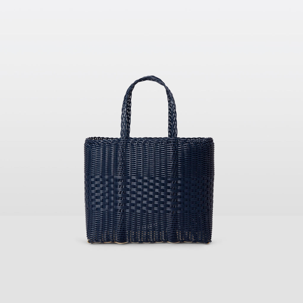 SMALL HANDWOVEN LACE PLASTIC : MIDNIGHT BLUE