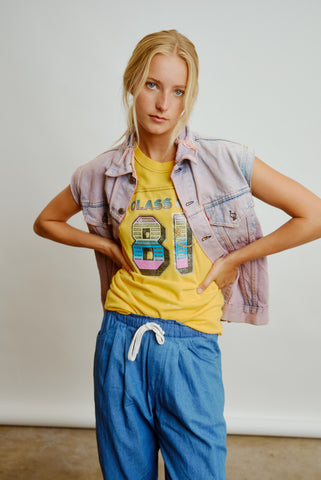 REWORK VINTAGE VEST - PINK DENIM