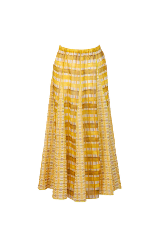 SARDINIA PLAID SKIRT - YELLOW